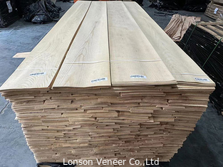 OEM White Ash Wood Veneer Crown Cut 0,45mm παχύ πάνελ AA βαθμού